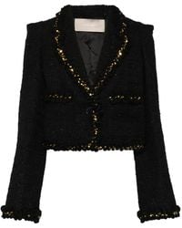 Elie Saab - Tweed-Jacke mit Pailletten - Lyst