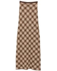 AYA MUSE - Kae Checkered Maxi Skirt - Lyst