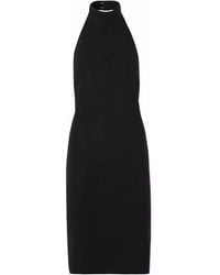 Burberry - Funnel-Neck Silk Bib Dress - Lyst