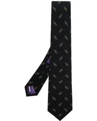Ralph Lauren Purple Label - Linked-ovals Silk Tie - Lyst