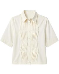 Seventy - Pleated Short-Sleeve Blouse - Lyst