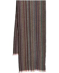 Paul Smith - Striped Fringed Scarf - Lyst