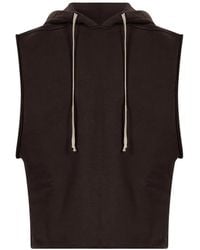 Rick Owens - Cropped Sleeveless Hoodie - Lyst