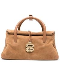 Zanellato - Small Dotta Ostrich-Effect Leather Tote Bag - Lyst