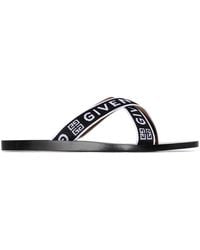 Givenchy - Logo-Strap Flat Sandals - Lyst