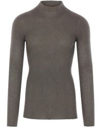 Rick Owens - Ribbed High-Neck Sweater - Lyst