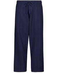 BAZISZT - Karierte Hose Mit Kordelzug - Lyst