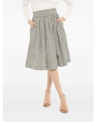 Woolrich - Striped Midi Skirt - Lyst