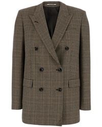 Tagliatore - Jasmine Double-Breasted Check-Pattern Jacket - Lyst