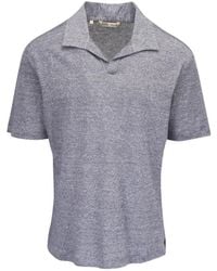 Maurizio Baldassari - Short-Sleeved Knit Polo Shirt - Lyst
