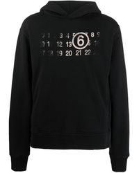 MM6 by Maison Martin Margiela - Felpa con stampa Numbers - Lyst