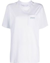 Patagonia - Sport-T-Shirt mit aufgesetzter Tasche - Lyst