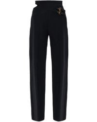 Versace Jeans Couture - Cut-Out Buckle-Detail Trousers - Lyst