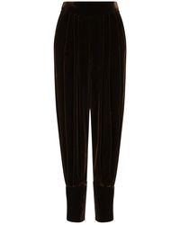 Giorgio Armani - Pleated Velvet Trousers - Lyst