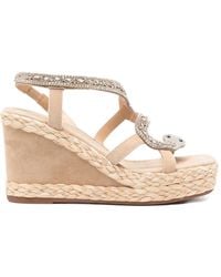 Alma En Pena. - Snake-Embellished Wedge Espadrilles - Lyst