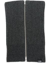 MM6 by Maison Margiela - Ribbed-Knit Zip-Up Neck Warmer - Lyst