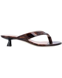 Stuart Weitzman - Rio Sleek Tortoiseshell-Effect Sandals - Lyst