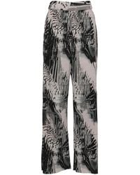 Henrik Vibskov - Abstract-Print Plissé Straight Trousers - Lyst