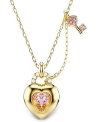 Swarovski - Idyllia Pendant Heart-Charm Necklace - Lyst