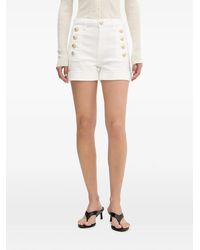 ViCOLO - Button-Embellished Turn-Up Denim Shorts - Lyst