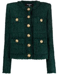 Balmain - Tweed Jacket - Women's - Polyamide/cotton/virgin Wool/cottonviscose - Lyst