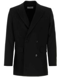 Ami Paris - Double-Breasted Virgin Wool Blazer - Lyst