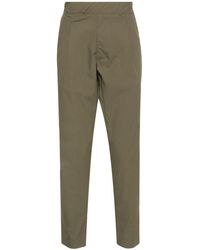 Low Brand - Poplin Pleated Tapered Trousers - Lyst