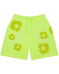DENIM TEARS - Mono Cotton Wreath Shorts - Lyst