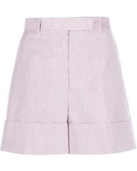 Thom Browne - Striped High-Waist Shorts - Lyst