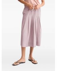 Arlo Mott - Gates Striped Pleated Midi Skirt - Lyst