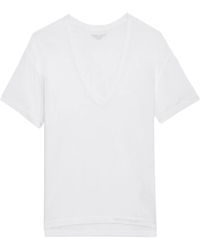 Zadig & Voltaire - T-Shirt Mit V-Ausschnitt - Lyst
