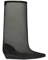 Courreges - Melting Mesh Wedge Boots - Lyst
