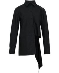 MSGM - Blouse Met Asymmetrische Afwerking - Lyst