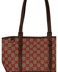 Gucci - Gg Supreme Calf Leather-Trim Shoulder Bag - Lyst