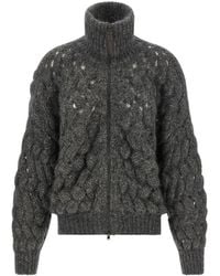 Brunello Cucinelli - Dazzling Waves Sequin-Embellished Cardigan - Lyst