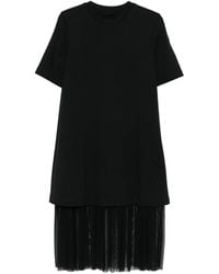 Moncler - Abito Midi Con Design A Strati - Lyst
