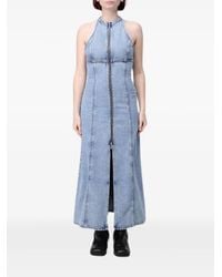 ARMANI EXCHANGE - Maxi-Dress Met Halternek En Rits - Lyst
