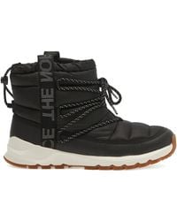 The North Face - Quilted-Design Lace-Up Boots - Lyst