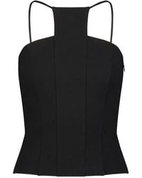 MARCELLA - Top Bianca Con Inserti - Lyst