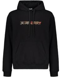 Burberry - Logo-Print Drawstring Hoodie - Lyst