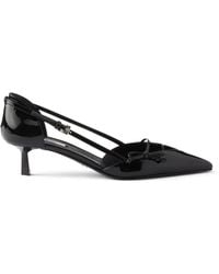 Prada - Bow Pointed-Toe Heeled Pumps - Lyst
