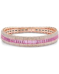 SHAY - 18Ct Rose Scales Diamond And Sapphire Bracelet - Lyst