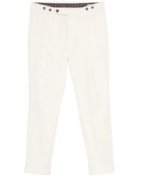 Berwich - Pleated Button-Detail Trousers - Lyst