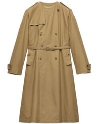 Prada - Cotton Blend Coat - Lyst