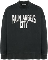 Palm Angels - City Sweatshirt mit ausgeblichenem Effekt - Lyst