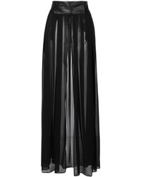 Something Wicked Ava Sheer Pleated Maxi Skirt - Black