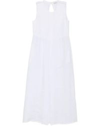 Peserico - Robe Plissée À Design Sans Manches - Lyst