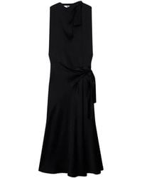 MSGM - Robe Mi-Longue À Détail De Nœud - Lyst