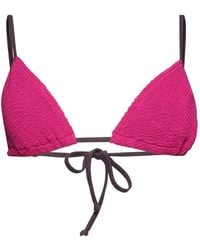 Bondeye - Contrast-Trim Triangle Bikini Top - Lyst
