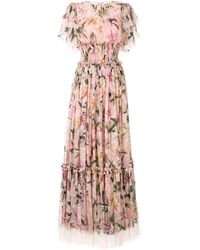 Dolce & Gabbana シャーリング ドレス - ピンク